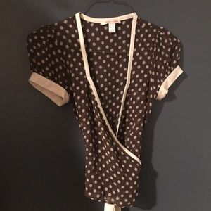 Alice + Olivia polka dot blouse